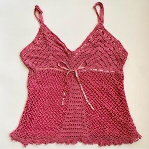 Vintage Faded Glory Originals Crochet Tank Top